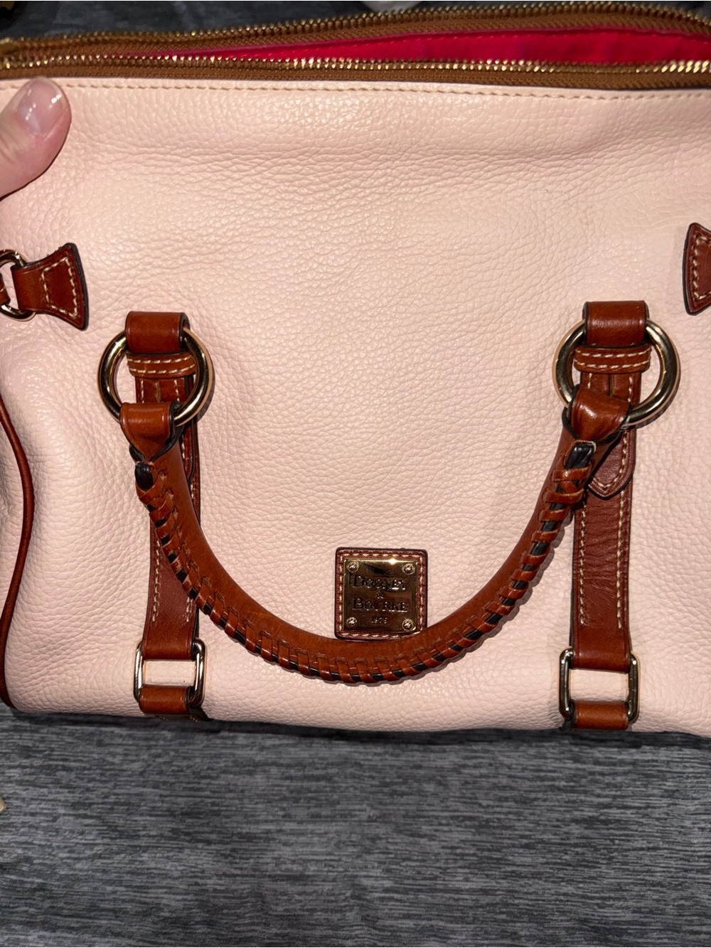 Dooney & Bourke Blush Pink Pebbled Leather Satchel - Picture 4 of 12